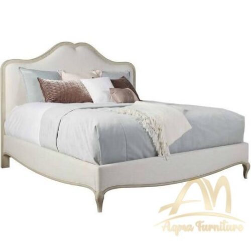 Upholstered Panel Bed White