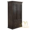 Accent Storage Wood Cabinet Black Rustic