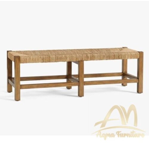 Australia Seating Woven Bench Teak Wood