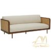 Minimalist Daybed Sofa with Rattan Brown Color