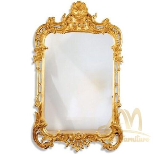 Provencal Mirror In Carved Wood Gold Painted