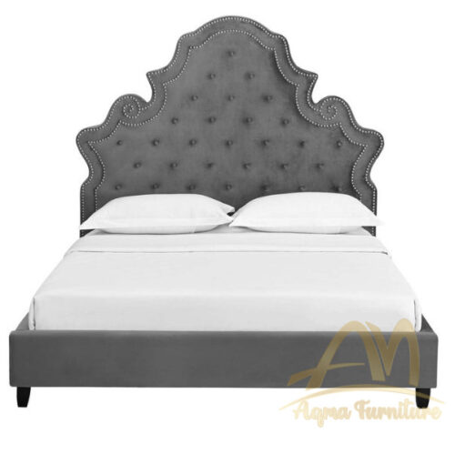 Carolina Grey Fabric Upholstered Luxury Bed