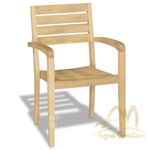 Solid Teak Stacking Arm Chairs Peru