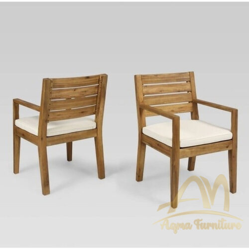 Outdoor Teak Stacking Chair with Cushion Seat Portugal