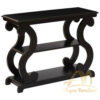 Black Color Console Mahogany Solid Wood Czech