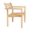 Outdoor Teak Lounge Chair with Armrests Austria