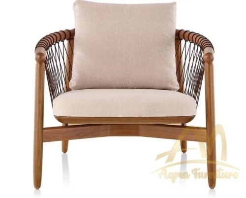 Teak Club Chair with Cushion Hawai