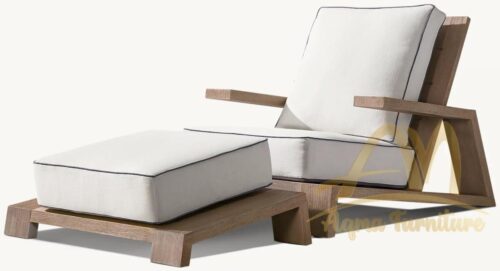 Living Room Patio Luxury Teak Wood Two Seater Sofa Single Sofa