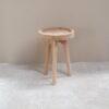 Round Teak Wood Outdoor Side Table 3 Legs