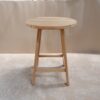 Teak bar table round top fine sanded