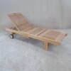 Teak sun lounger outdoor garden fine sanded
