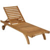 Outdoor Teak Wooden Sun Lounger Norwich