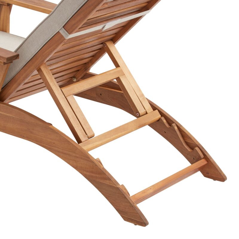 Outdoor Sun Lounger with White Cushion Newcastle