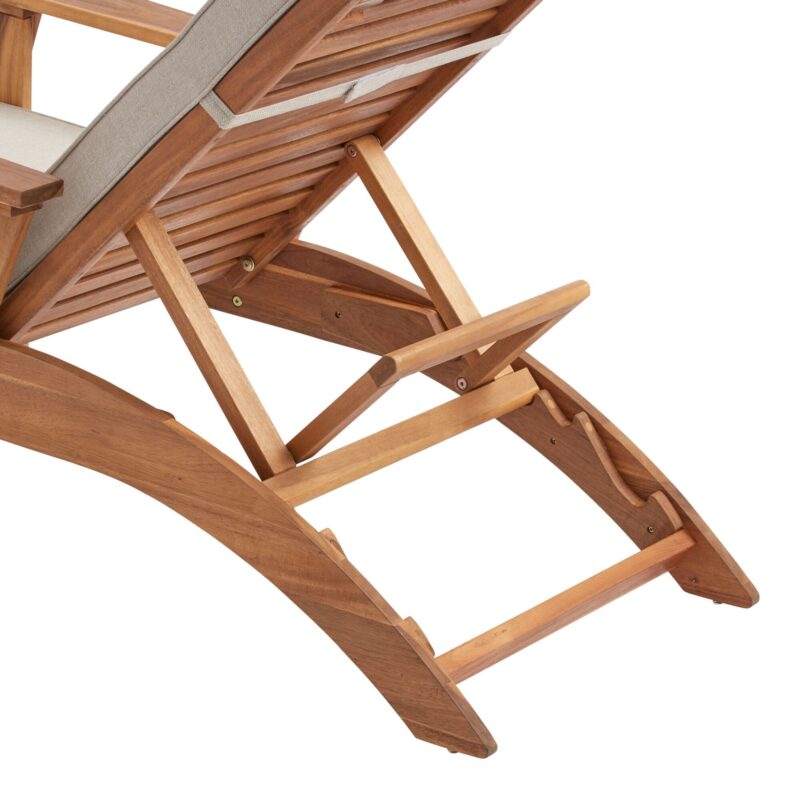 Outdoor Sun Lounger with White Cushion Newcastle