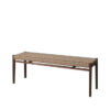 Solid Wood Bench with Rope Seat Dark Brown Color