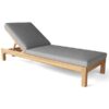 Teak Sun Lounger Primitive with Cushion California