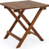 Solid Teak Wood Patio Table in Dark Brown Greenock Solid Teak Wood Patio Table in Dark Brown Greenock