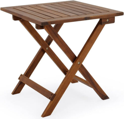 Solid Teak Wood Patio Table in Dark Brown Greenock