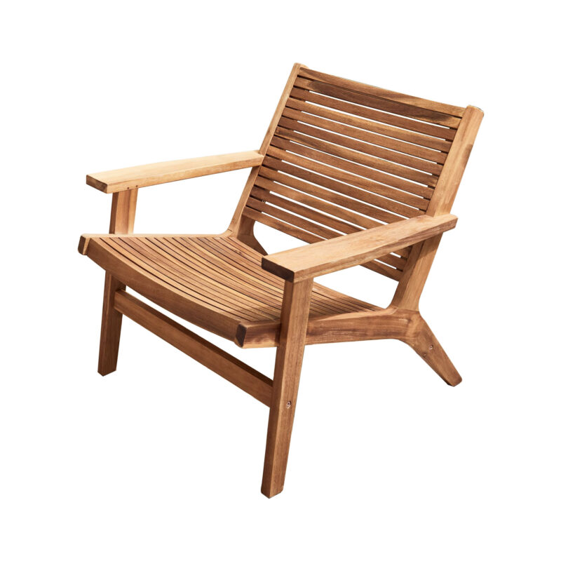 Lounge chair Wooden Seat Solid Teak Wood Paris