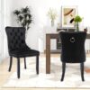 Modern Dining Chair with Black Fabric Upholstered Edinberg Modern Dining Chair with Black Fabric Upholstered Edinberg