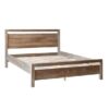 Teak Solid Wood Bed Platform Whitewashed Color California