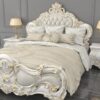 french style european bed with carved