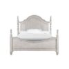 Classic bed wheathered White Painted solid Mahogany wood King size