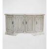french style cabinet 4 doors white distressed color for bedroom solid wood