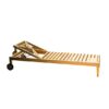 Solid Teak Wood Sun Lounger with Cushion Valencia