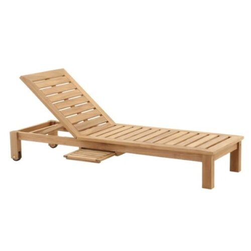 Natural Teak Outdoor Sun Lounger Firenze