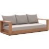 Teak Deep Sofa Outdoor with Cushion 3 Seater Bologna