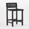 Teak Bar Chair with Paracord Seat Dark Color Venice Teak Bar Chair with Paracord Seat Dark Color Venice