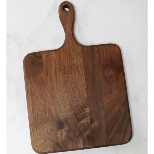 Natural Teak Wood Cutting Board with Paddle