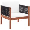 Teak Chair with White Cushion Pennsylvania