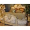 luxury bed classic french paris cream antique painted solid Mahogany wood luxury bed classic french paris cream antique painted solid Mahogany wood