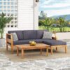 L Shape Cozy Teak Sofa in Gray Color Nottingham L Shape Cozy Teak Sofa in Gray Color Nottingham