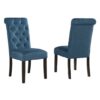 Dining Chair Upholstered Fabric Blue Color Birmingham