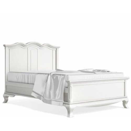 Mahogany Wooden Classic Bed in White Color New York