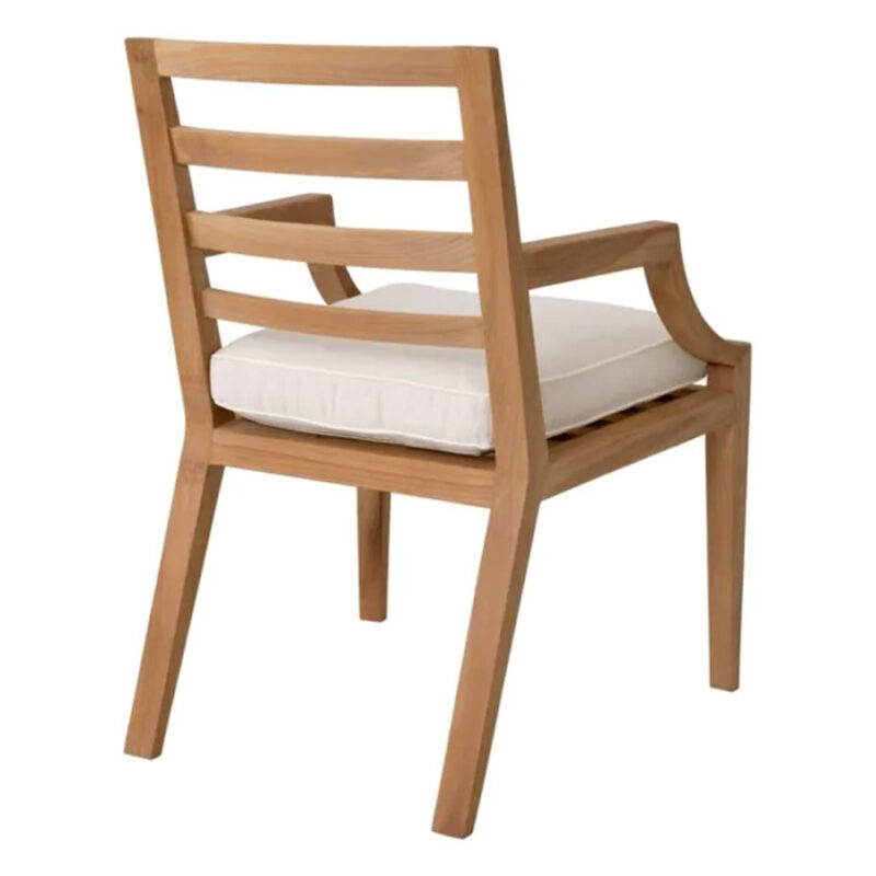 Teak Arm Dining Chair with Cushion Dallas