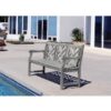 Teak Solid Outdoor Bench 3 Seater in Grey Color