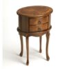 Wooden Classic Side Table with 2 Drawers in Brown Color Wooden Classic Side Table with 2 Drawers in Brown Color