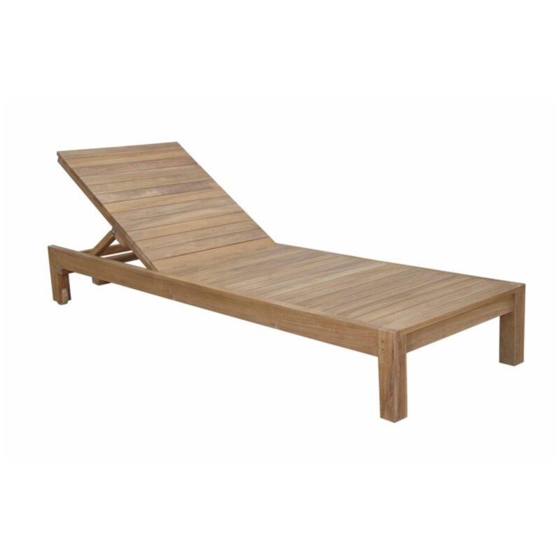 Teak Sun Lounger Primitive with Cushion California
