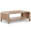 Triangle solid teak coffee table modern