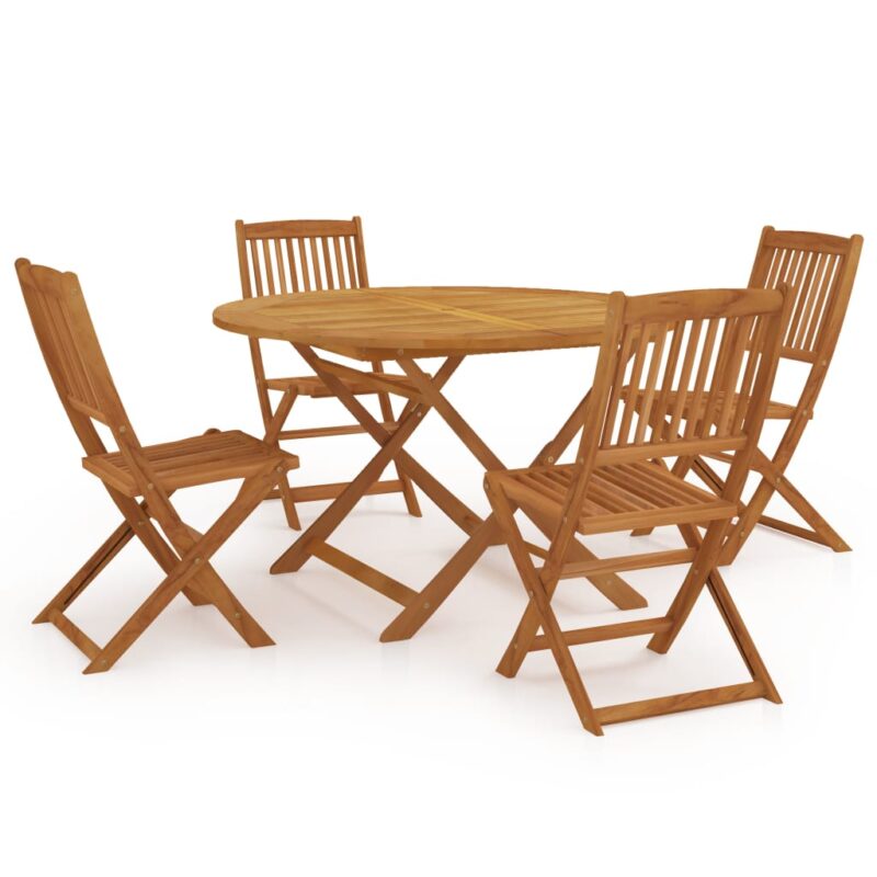 outdoor teak wood dining round dining table with 4 seater
