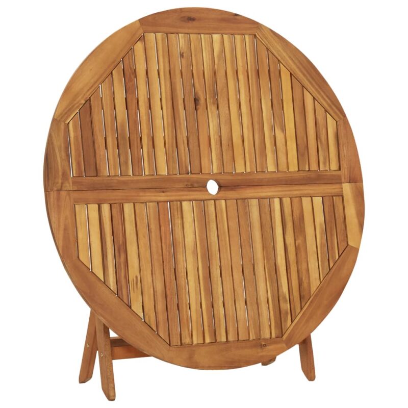 outdoor teak wood dining round dining table with 4 seater