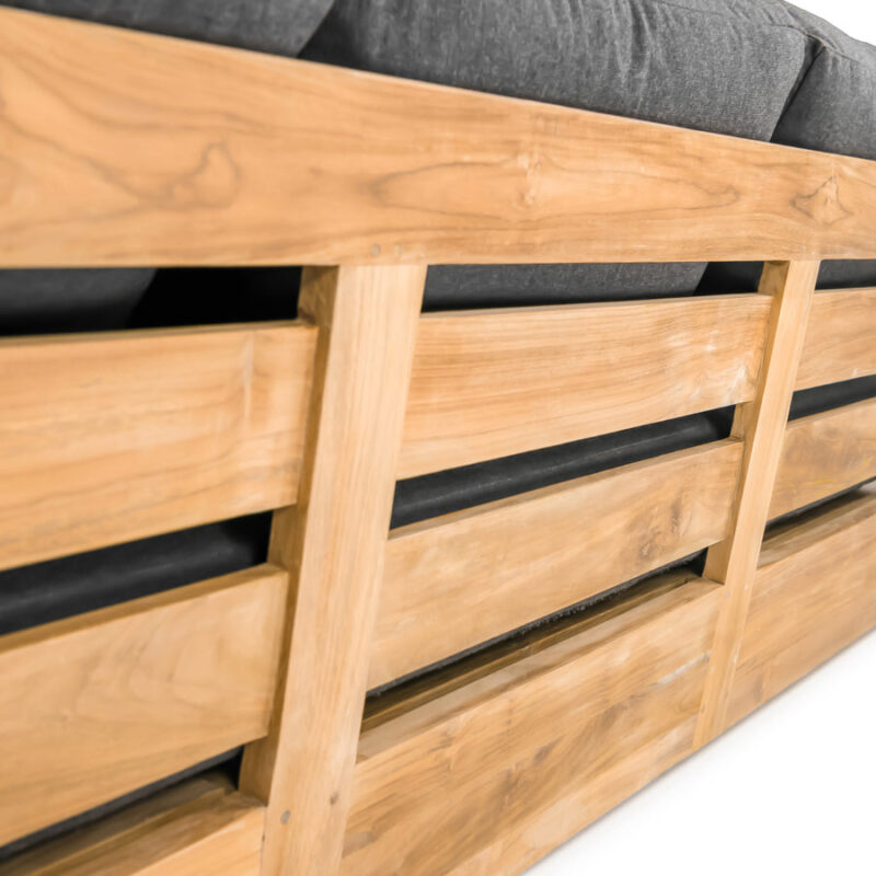 Modern Teak Sofa 3 Seater with Dark Color Cushion