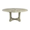 solid teak wood round table grey color