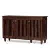 teak wood buffet 3 doors brown color