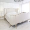 french style bed platform white color upholstered