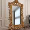 french wood mirror frame gold antique painted